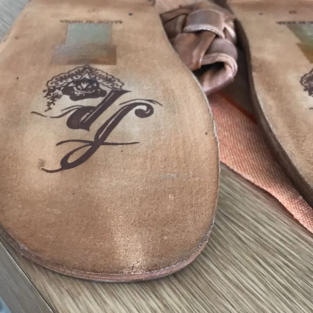 Free People Winding River Leather Slip On Sandal size 7